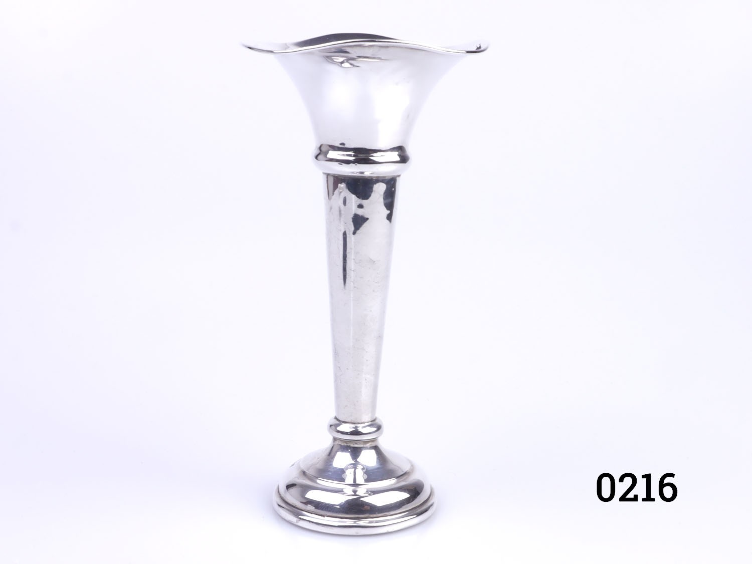 Small Sterling Silver Fluted Vase