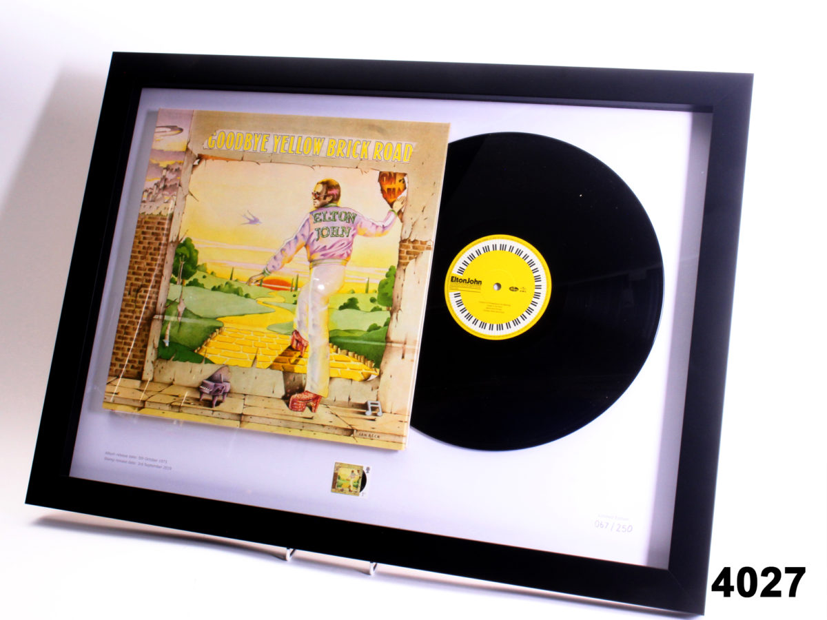 Front view of Framed limited edition vinyl by Elton John from Antiques of Kingston