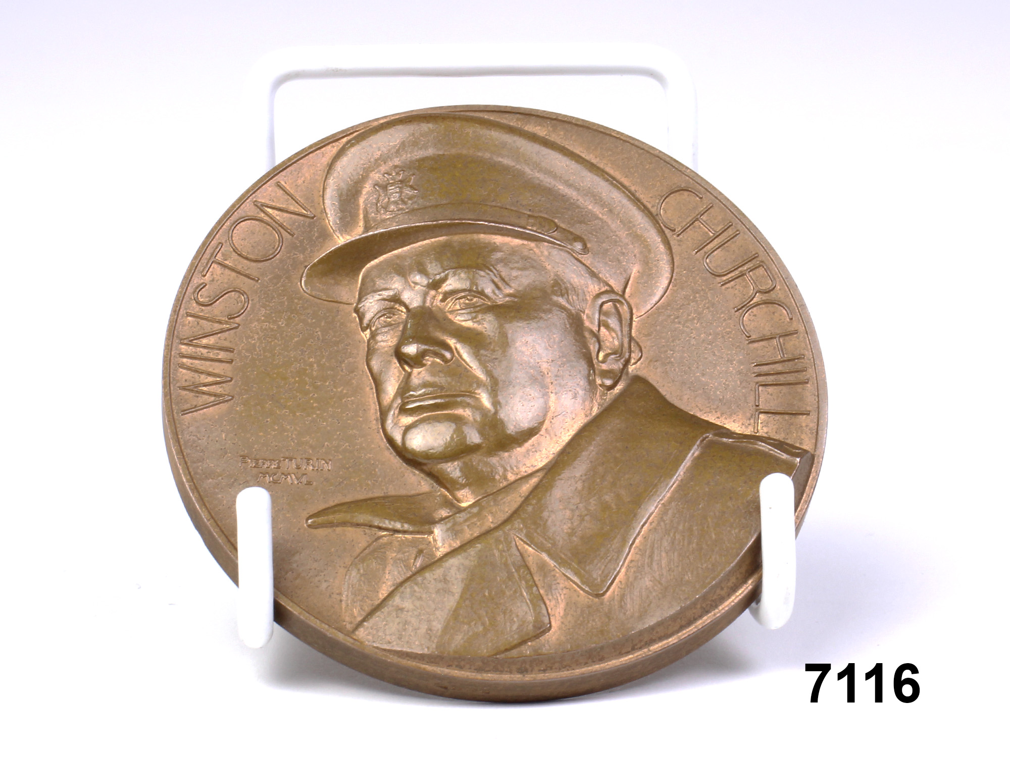 Bronze Medallion Of Churchill