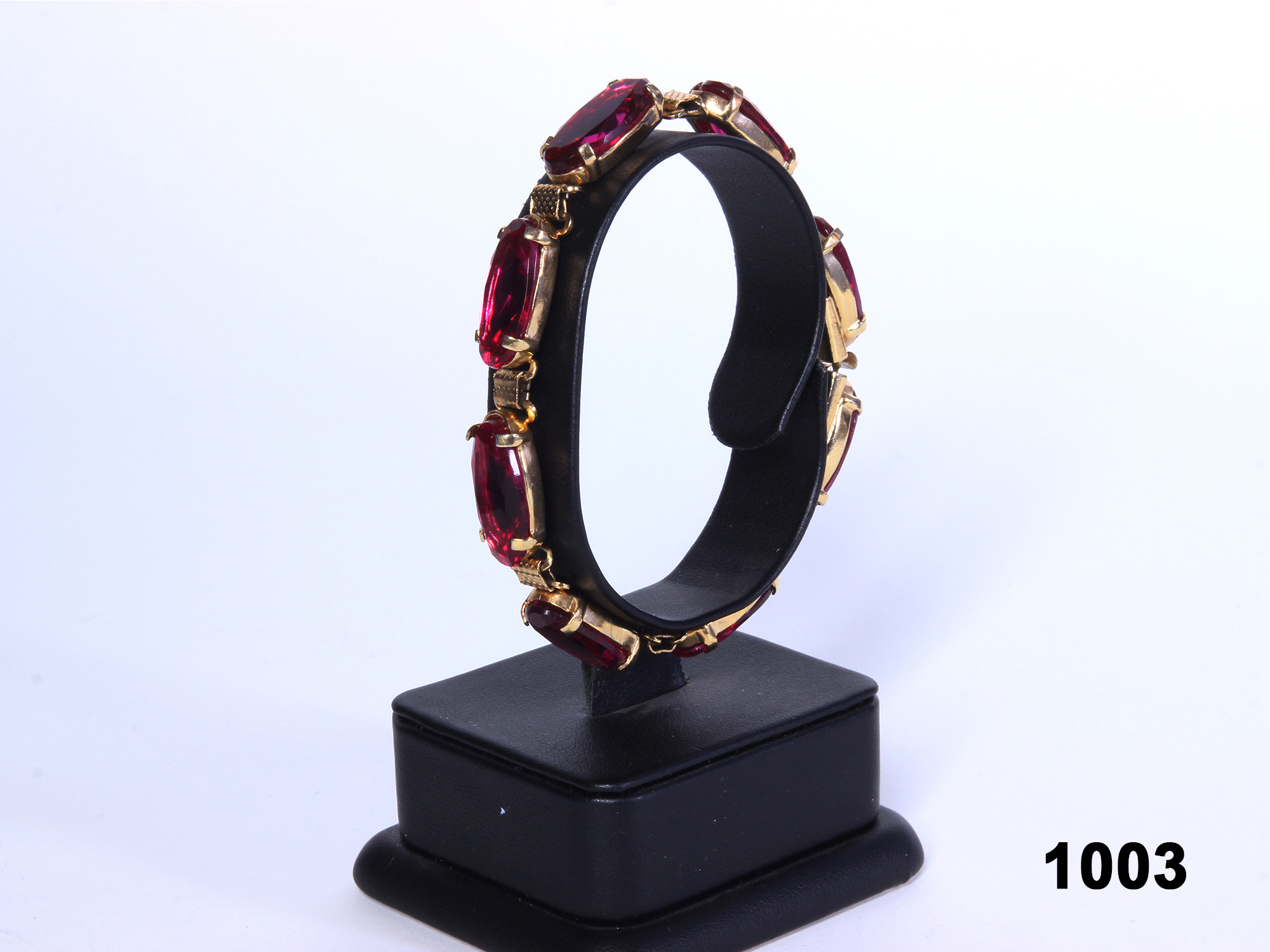 Gold/Pink Costume Jewellery Bracelet