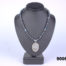 Handmade black freshwater pearl necklace with a French silver locket from Antiques of Kingston