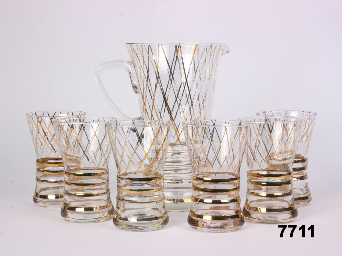 Vintage Glass Drinks Set