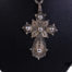 Front view of Sterling silver filigree cross on a sterling silver chain from Antiques of Kingston