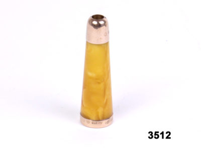 9ct and Amber Cigarillo Holder