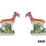 Antique Pair Staffordshire Whippets
