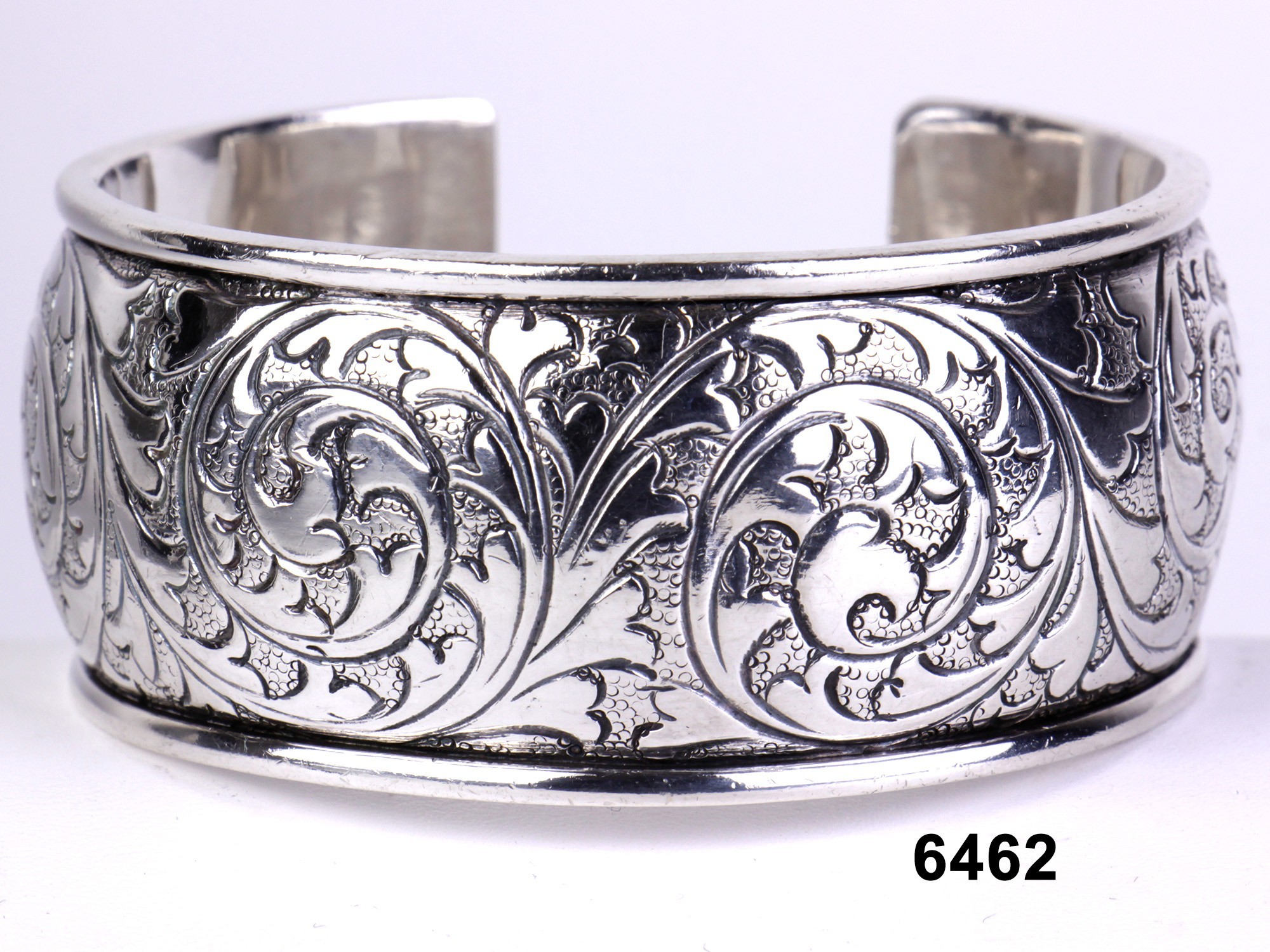 Vintage Silver Scrollwork Bangle