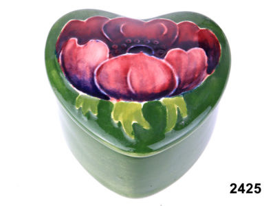 Small Moorcroft Anemone Heart Pot
