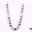 Vintage Art Deco gemstone necklace with carnelian, rock crystal, nephrite jade, jade, chrysoprase & amethyst with silver clasp from Antiques of Kingston