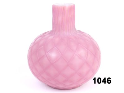 Quilted Pearl Satin Vase