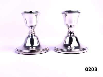 c1974 Pair Sterling Silver Candlesticks