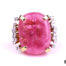 14 carat Gold large pink tourmaline and diamond ring from Antiques of Kingston