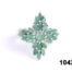 Modern 925 sterling silver ring with emeralds from Antiques of Kingston