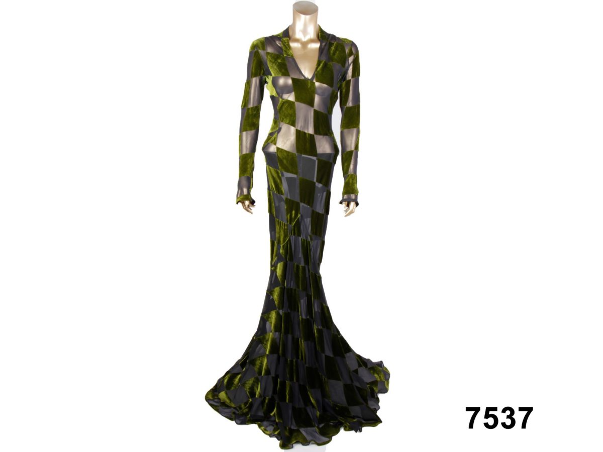 Long Silk Velvet Dress