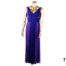 Front view of 70s Berkertex blue and purple Grecian style dress from Antiques of Kingston