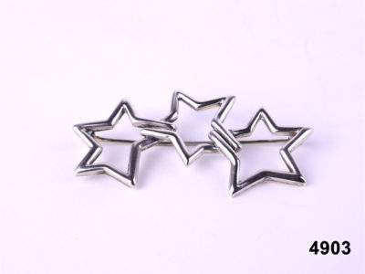 Front view of Vintage Tiffany & Co Sterling Silver Star Brooch from Antiques of Kingston