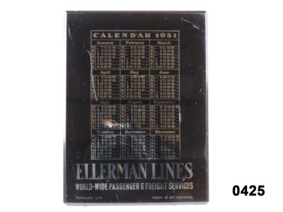 Vintage Ellerman Desk Calendar