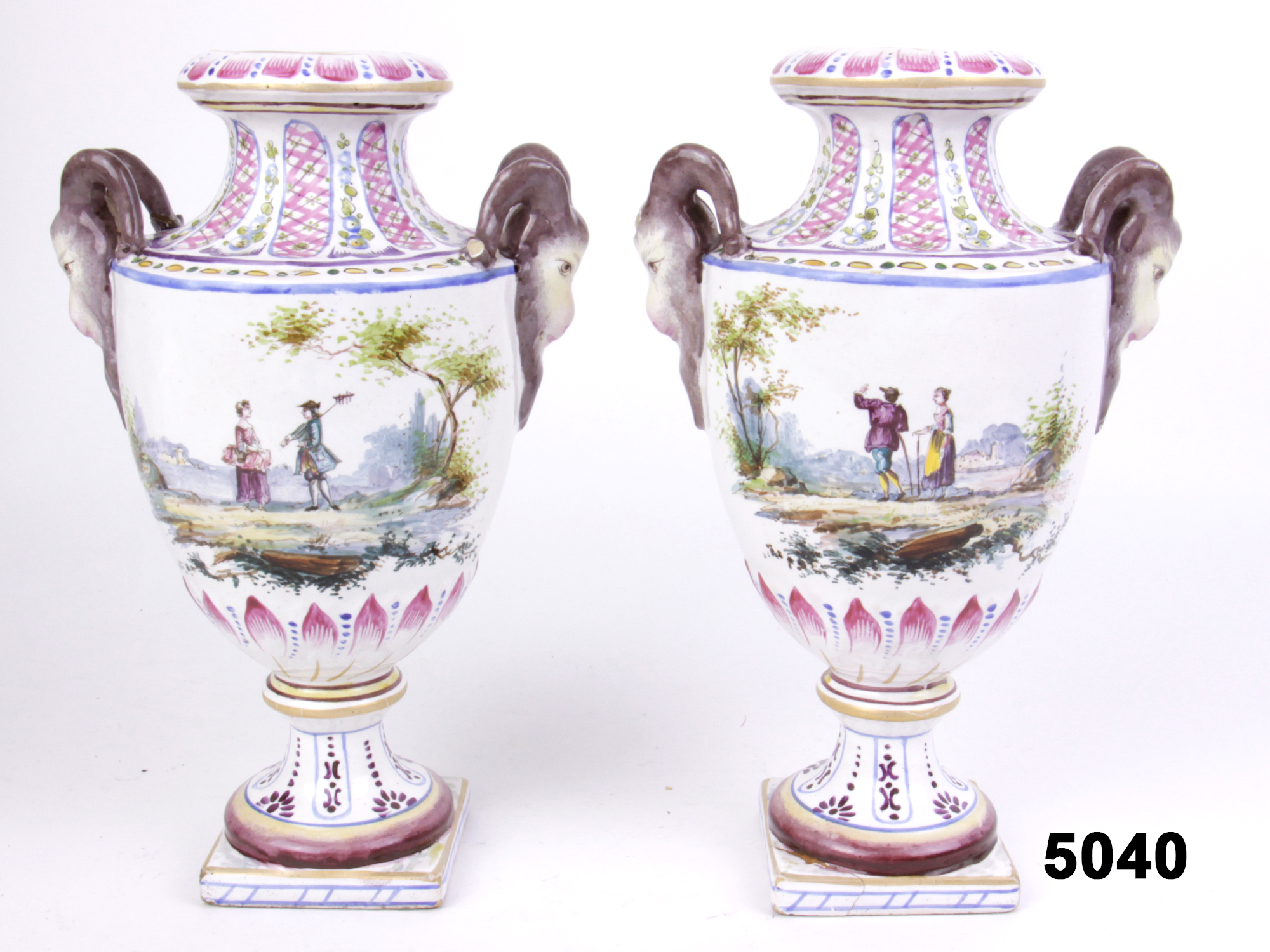 18th Century French Faience Vases