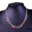 Natural pearl necklace with multi-coloured tourmaline droplets and 18 carat gold clasp from Antiques of Kingston