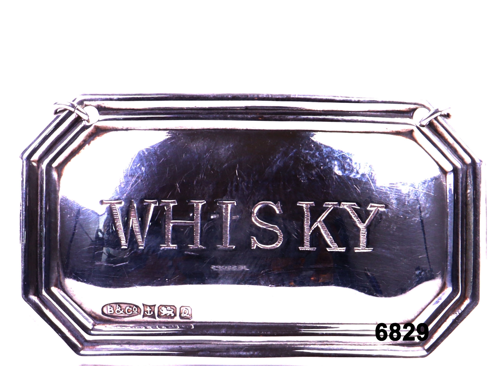 Silver Whisky Decanter Label