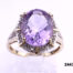 9 carat gold ring with oval cut lilac amethyst and diamonds from Antiques of Kingston