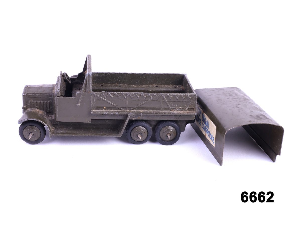 Dinky Flat Bed Lorry Side with cover off