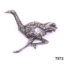 Front view of Vintage Sterling Silver Ostrich Bird Brooch