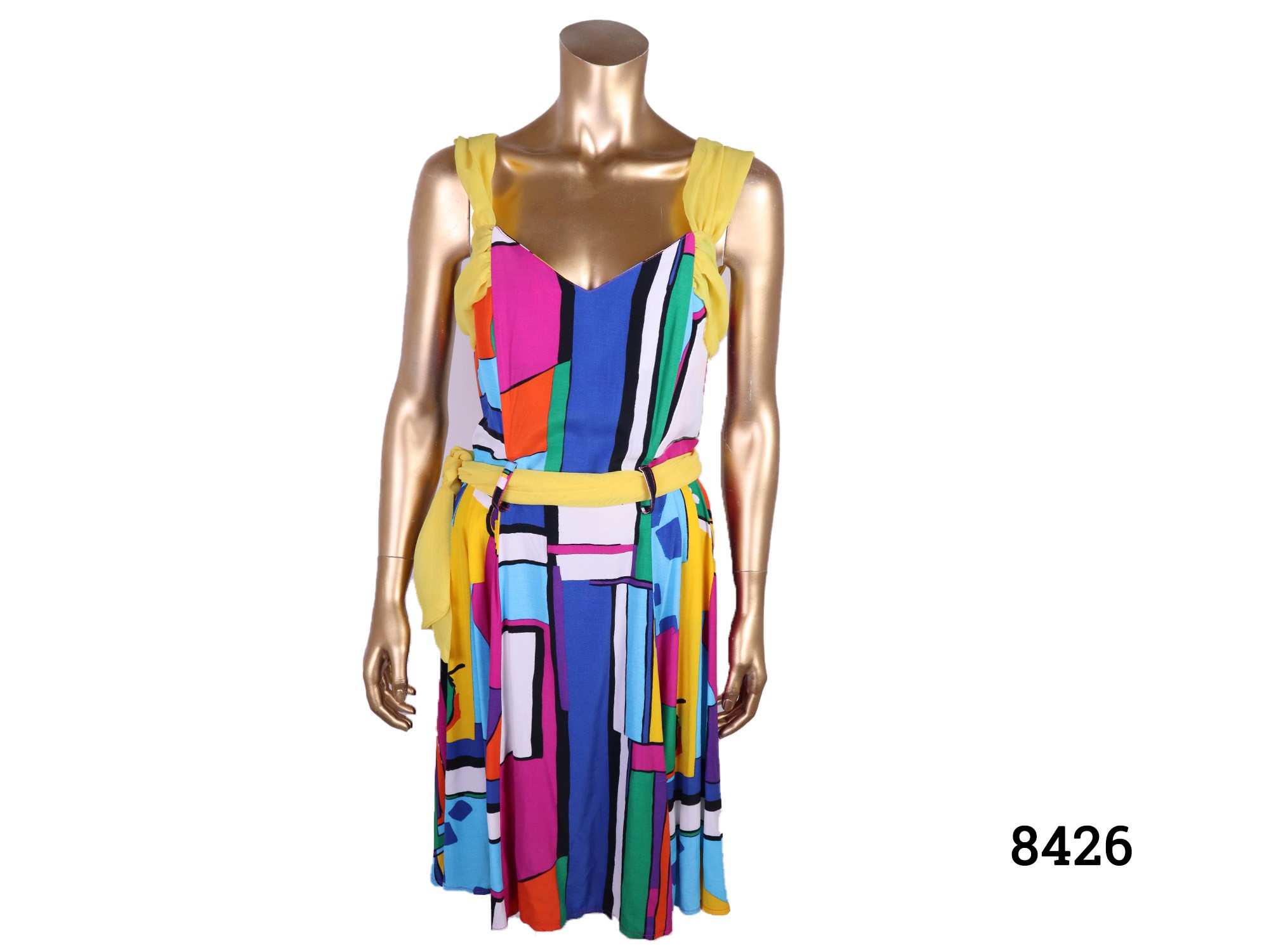 Vintage French Multi-Coloured Dress