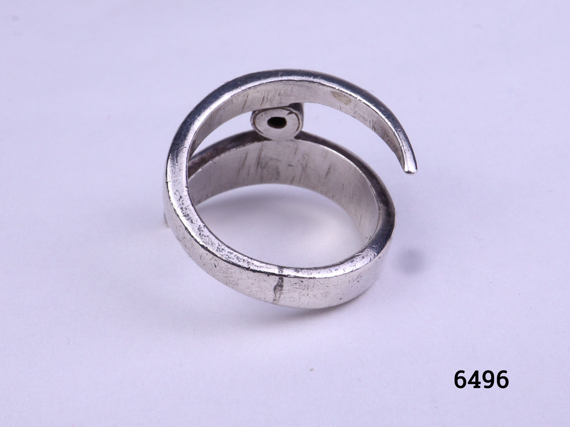 Modernist Style Vintage Silver Ring