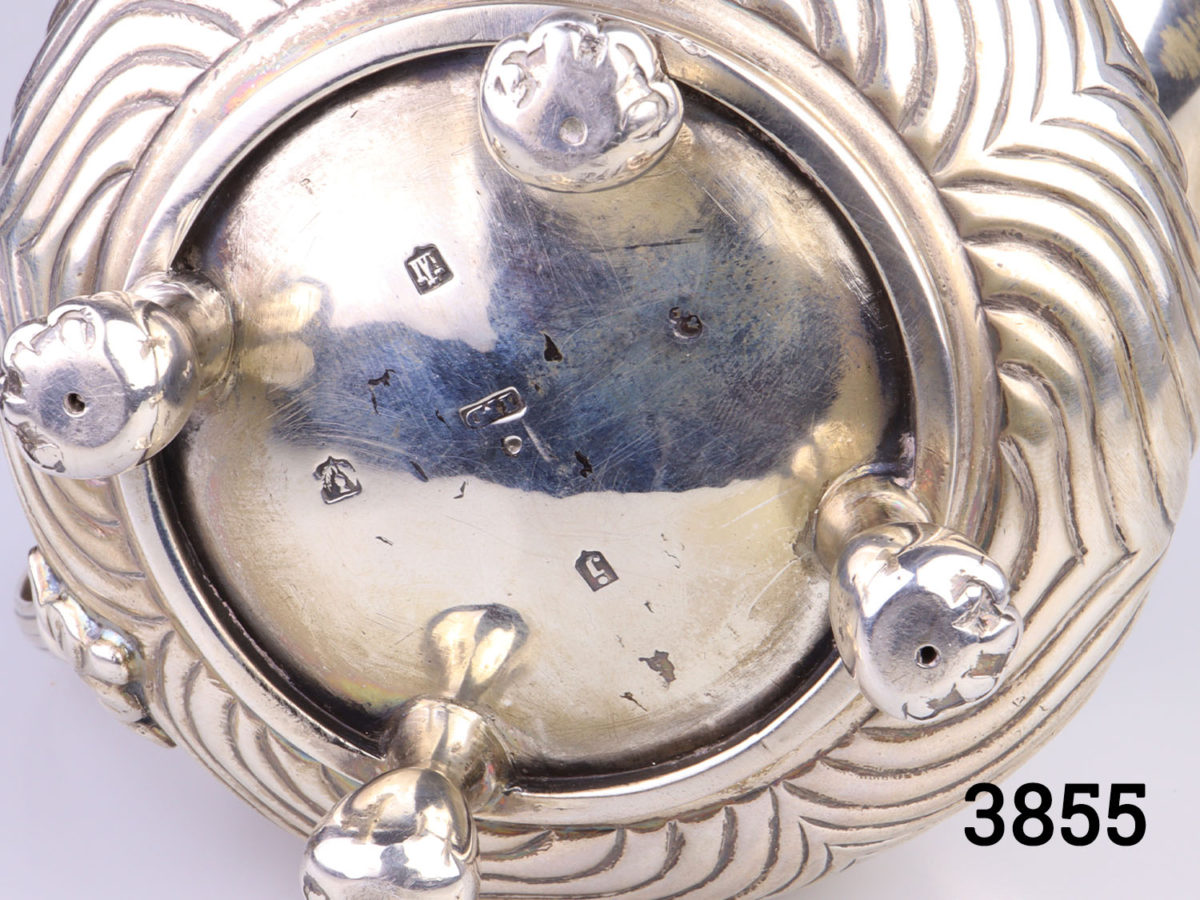 c1815 Edinburgh assayed sterling silver footed milk jug. Fully hallmarked to the base. Made by John McDonald. Base measures 50mm square Photo of the full hallmark on the base