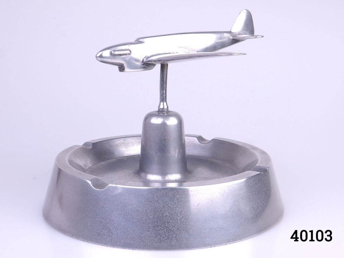 Front view of Vintage WWII Airplane Ashtray from Antiques of Kingston