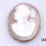 Large Victorian cameo mounted on 9 karat rose gold brooch. Not hallmarked but tested for gold Main photo of brooch front