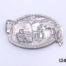 Vintage 1970s sterling silver brooch by Mari Lou Pretoria. Decoarated with scene of rural Zulu village with huts. Zulu shield to the right and drum to the left. Unusual piece. Signed Mari Lou to the back and hallmarked for sterling silver Main photo showing front of brooch
