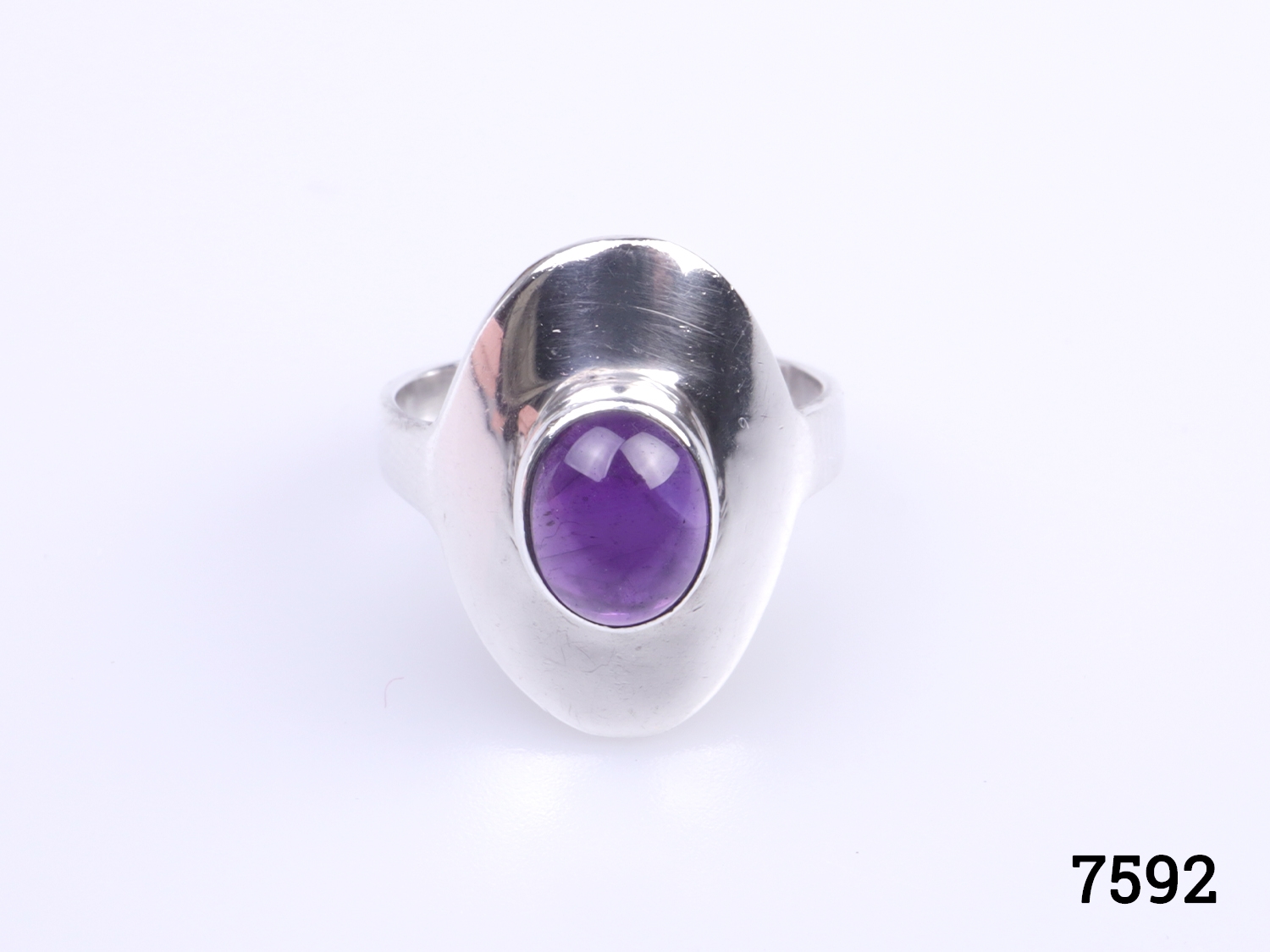 Vintage Silver And Amethyst Ring