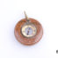 Antique goldstone compass fob. Miniature compass set in a ring of sparkly goldstone and mounted on brass. Comes in box and pouch. Measures 20mm in diameter and weighs 3.6g. Main photo showing fob with clasp to the top