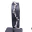 Vintage 925 sterling silver bracelet set with small cubic zirconia pieces in a wave like form. Hallmarked 925 Main photo showing bracelet displayed on a stand seen from the front