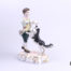 Royal Crown Derby figurine of The Shepherd by Edward Drew. Fully marked to the base. Figure in excellent condition. Main photo of figure seen at a slight angle showing Shepherd facing towards the right and pointing to the lower right & Collie dog facing left