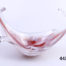 Vintage 1960s Art glass splash dish. Heavy statement piece entitled 'Strawberry Moon' Height at raised ends approximately 180mm Main photo of dish shown sideways and nearer to eye level angle with raised ends on the left and right