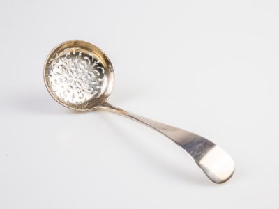 c1894 antique Victorian sterling silver sifter spoon. London assayed fully hallmarked sifter spoon made by Josiah Williams (George Maudsley Jackson) Spoon bowl measures 50mm in diameter Main photo of spoon laid diagonally with strainer end in the top left corner shown face up