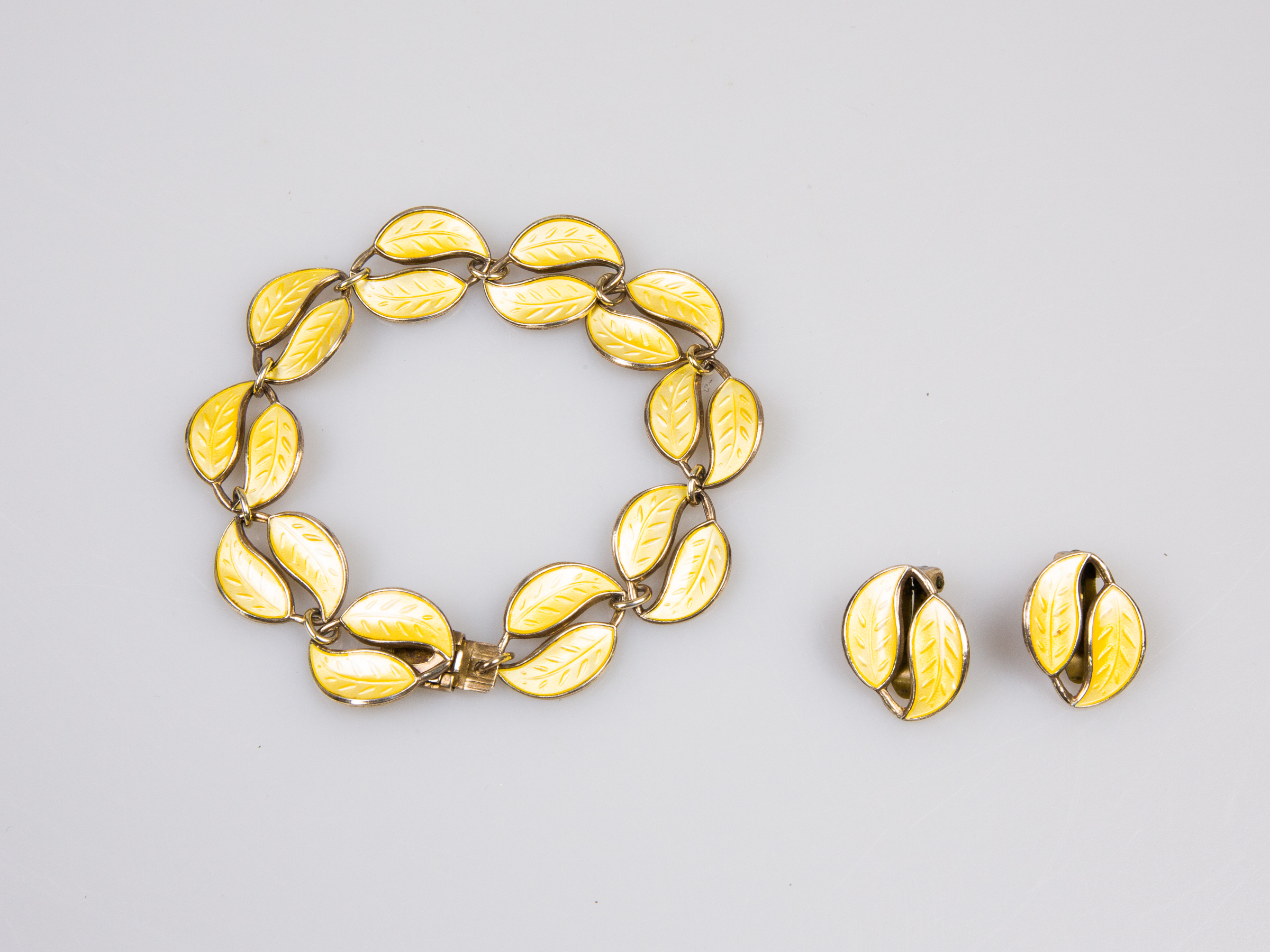 Vintage David Andersen Silver Enamel Set