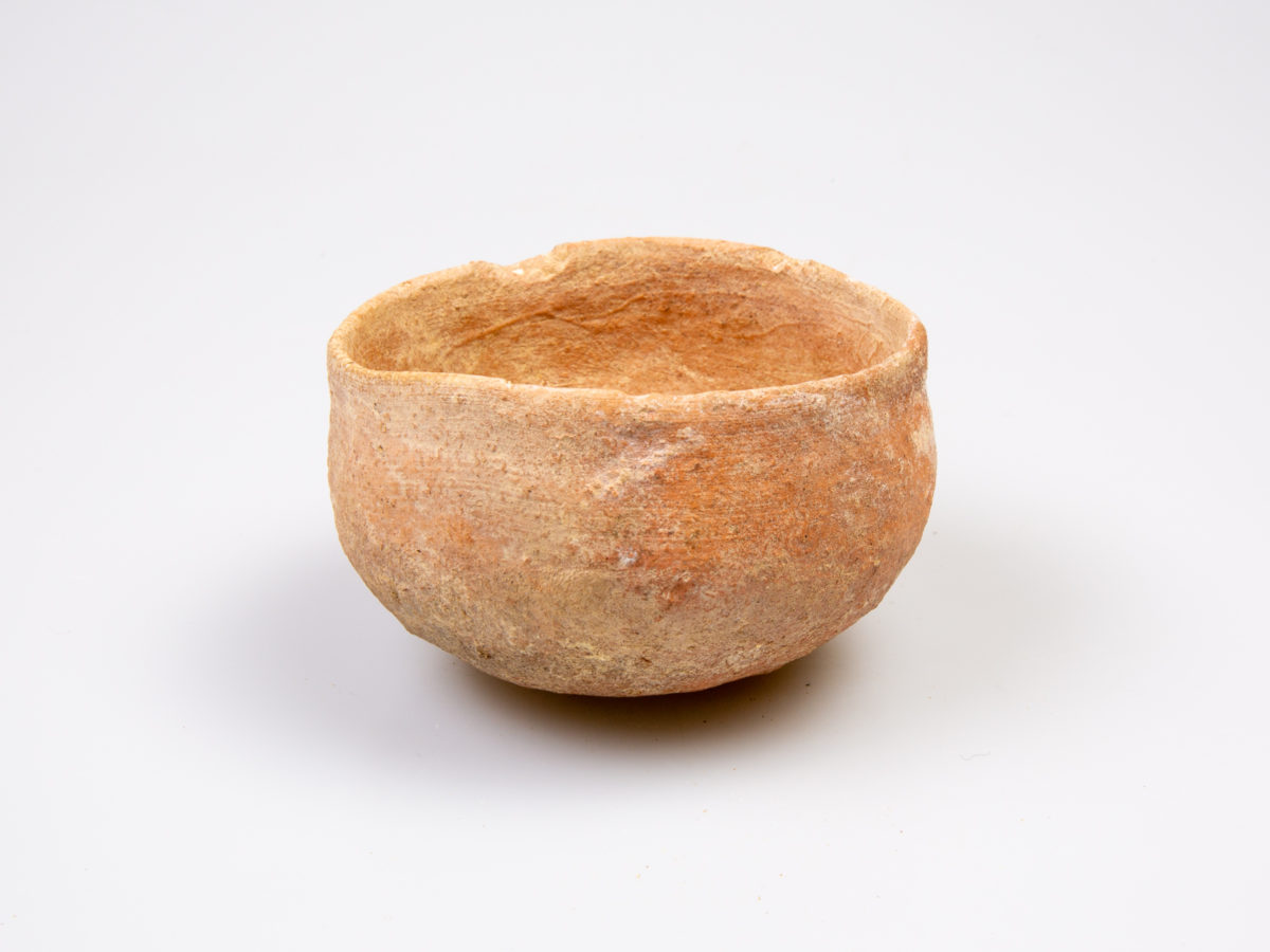 Bronze age terracotta votive cup. Circa 800-600 BC. Also known as a nipple cup. In superb condition. Measures approximately 66mm in diameter across the mouth. Main photo of cup from the most level angle