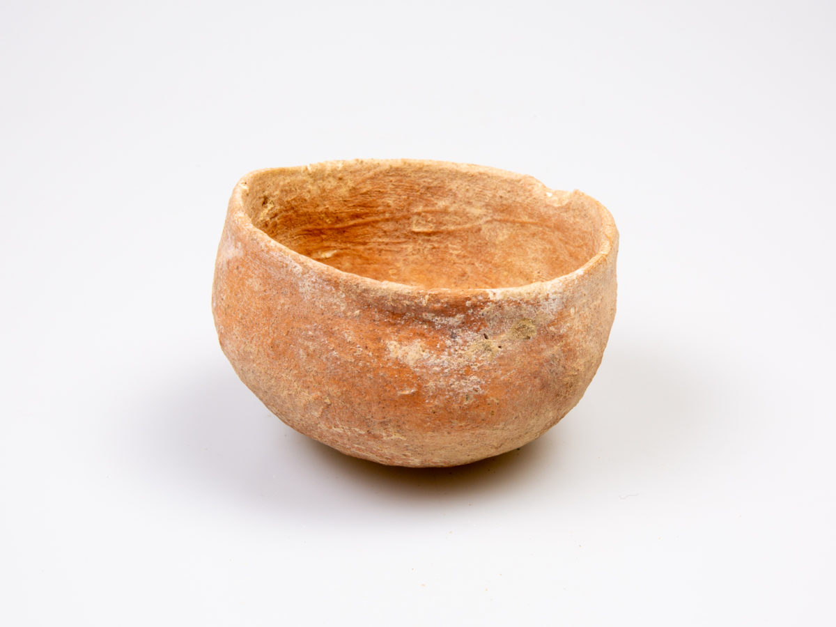 Bronze age terracotta votive cup. Circa 800-600 BC. Also known as a nipple cup. In superb condition. Measures approximately 66mm in diameter across the mouth. Photo of cup from another angle