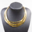 Vintage Kenneth Jay Lane collar necklace. Stunning gilt cut out collar necklace from the Safari range. Signed Kenneth Lane to the back. Slightly adjustable to maximum of 340mm Main photo of necklace displayed on a dark display stand