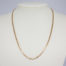9 Karat yellow gold Italian Figaro chain. Nice flat link chain necklace with a solid clasp. Full 9 karat gold hallmark to the clasp for Continental import. Main photo of chain displayed on a light-coloured display stand