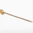 Victorian 15 karat gold stick pin. Beautifully crafted rugby ball stick pin. Hallmarked 15ct to back of ball. Definitely one for the lover of rugby ! Measures approximately 60mm long and weighs 2.5gms. Rugby ball measures approximately 10mm long. Main photo of stick pin displayed on a flat surface outside of the box. Rugby ball end is in left of picture.