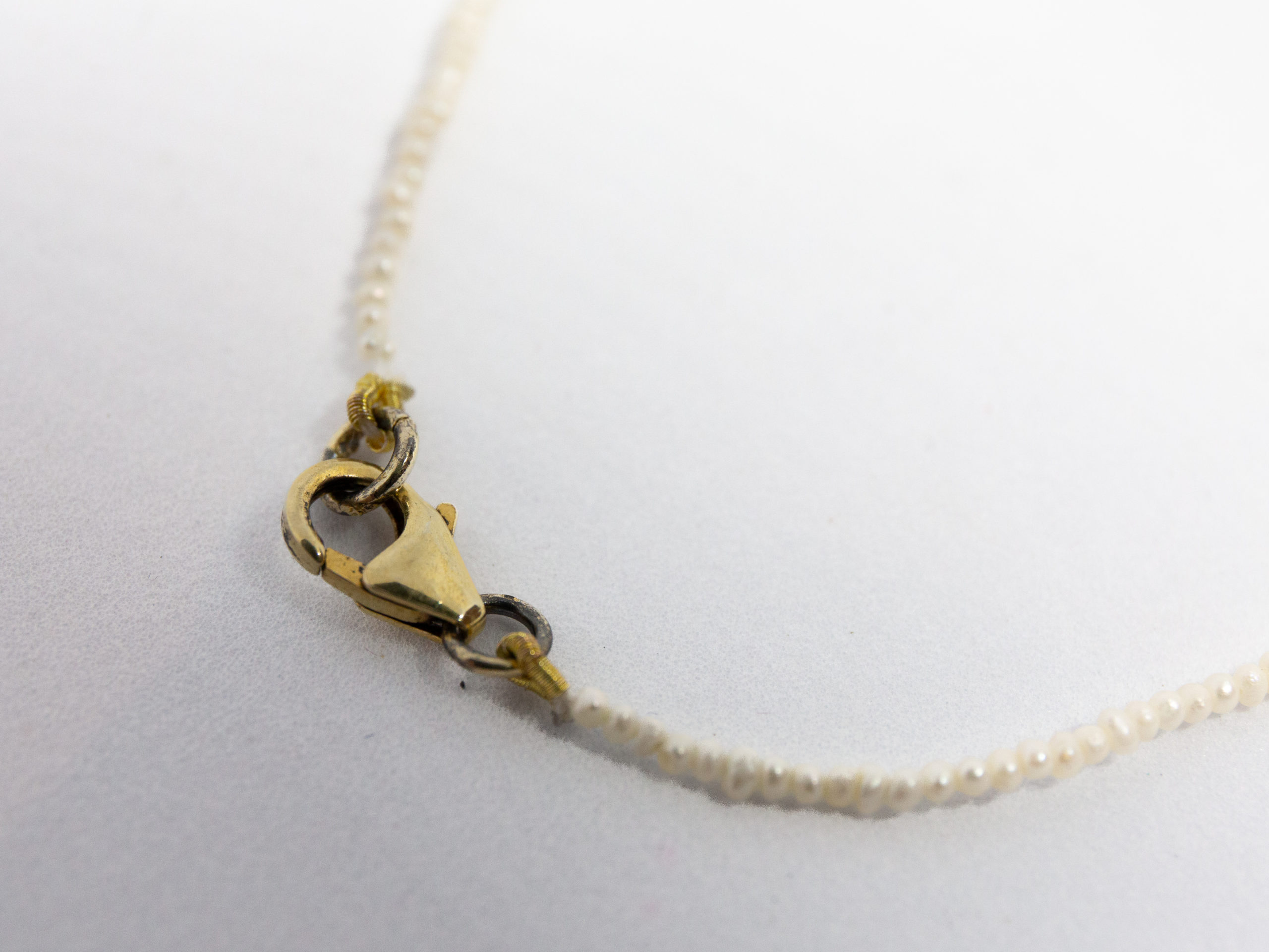Edwardian 9ct Gold Pearl Paste Peridot Necklace | 992196 |  Sellingantiques.co.uk