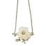 Vintage Christian Dior signed Lucite flower necklace. The flower & foliage measure 50 x 40 mms. Main photo of necklace seen hanging from the front.