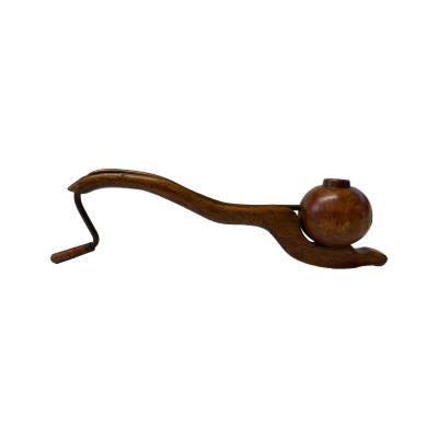 The Burmese wooden pipe Is an interesting and unique vintage item. The pipe has a polished hard wood body and pipe filler.  COLLECT FROM STORE ONLY. Main photo of pipe seen from side angle looking like a kneeling cat or person offering prayers. The pipe does stand upright on its own.