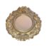Vintage acanthus leaf mirror. This vintage item is a beautiful example of a decorative mirror with plaster work around its border. It has a two strong screw openings ready for hanging. Suitable for any room in the house. COLLECT FROM STORE ONLY. Main photo of mirror laid on a flat surface and shown looking straight down.