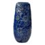 Mid century blue West German vase. Large vase in a stunning shade of blue designed with a starburst pattern throughout. Original sticker at top of vase. Measures 140mm by 125mm at base, 210mm by 155mm at widest, 109mm by 68mm at mouth and 455mm high. Main photo of vase seen from an eye level angle and width ways.