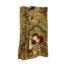 Vintage Liberty scarf. Beautiful silk scarf by Liberty with floral design pattern in earthy colours. Measures 880mm square. Main photo of scarf neatly folded up in a concertina fashion with multiple folds.